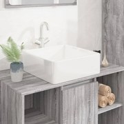 Lavandino Bianco 37x37x13 Cm İn Ceramica Quadrato /