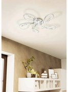 Plafoniera LED neoclassico Vallemare, argento, luce calda EGLO