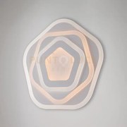 Plafoniera in metallo bianco e acrilico con led integrato in due te...