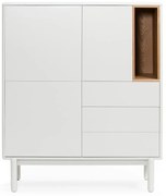 Cassettiera bianca 100x120x40 cm Corvo – Teulat