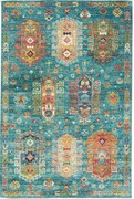 Samarkand Tappeto orientale 190 x 130 Verde (Pakistan) Annodato A Mano
