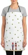 Grembiule cucina Schiaccianoci Natale bianco in cotone