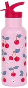A Little Lovely Company - borraccia in acciaio inox, 500 ml - ciliegie