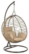 Sedia da giardino sospesa Home ESPRIT Marrone scuro Marrone Chiaro Alluminio rattan sintetico 107 x 105 x 108 cm