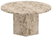 Tavolino rotondo in marmo marrone chiaro ø 80 cm Naxos - Actona