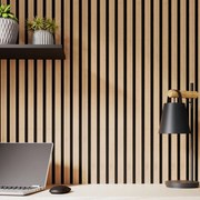 Pannello decorativo fonoassorbente Inari ARTENS Rovere irlandese L 260 x L 30 cm, Sp 9.5 mm confezione da 5 pezzi