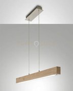 Badia sospensione quercia a led 3000k - 43w - 4320 lm in metallo e ...