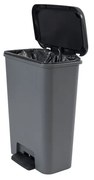 Cestino per la spazzatura grigio scuro in plastica con pedale 50 l Compatta – Curver