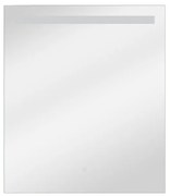 Specchio con illuminazione integrata bagno rettangolare SENSEA L 60 x H 70 x P 3 cm grigio / argento