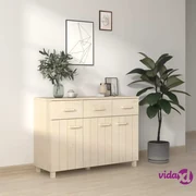 VidaXL Credenza alta 112x35x73 cm in legno massello di pino