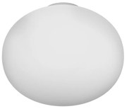 Plafoniera Contemporanea Soft Metallo Cromo Vetro Acidato Opaco 1 Luce E27 45Cm