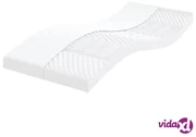 vidaXL Materasso in Schiuma Bianco 200x200 cm 7 Zone Durezza 20