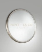 Plaza plafoniera nichel satinato d.30cm a led 3000k - 12w - 1100 lm...