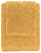 Set asciugamani bagno giallo per viso e ospite in cotone puro Spring