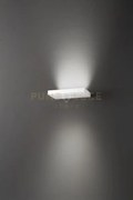 Applique bed in alluminio colore bianco 28cm a led 8w + 8w 1280lm -...