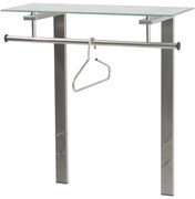 Attaccapanni da parete argentato in metallo con scaffale 80 cm Dutch – Spinder Design