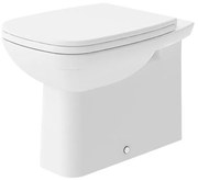 Vaso WC filomuro d-code, sedile escluso P 56 x L 35.5 x H 38.5 cm bianco lucido