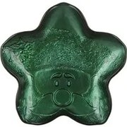 Ciotolina Babbo Natale in vetro 15 cm verde natalizia