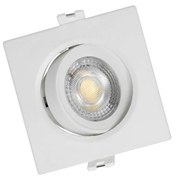 Faro Incasso Quadrato 7W CCT Ø70mm 38° Orient. Dimmerabile Colore Bianco Variabile CCT