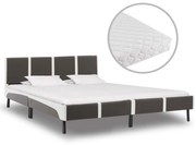 Letto materasso bianco grigio similpelle 180x200cm