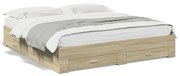 Giroletto cassetti rovere sonoma 200x200 cm legno multistrato
