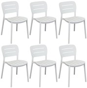 HAZEL - set 6 sedie in polipropilene impilabili