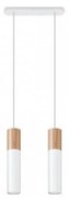 Sollux SL.0629 - Lampadario a sospensione con filo PABLO 2xGU10/40W/230V bianco