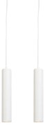 Set di 2 lampade a sospensione di design bianche - Tuba Small