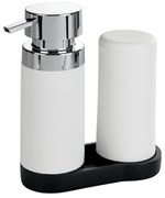 Set di 2 dispenser di detersivo bianco con vaschetta Squeeze, 250 ml Easy Squeez-e - Wenko