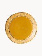 Set di 2 piatti da colazionefatti a mano con smalto reattivo 70's