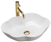 Lavabo da appoggio Rea Pearl White