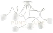 Lampada da soffitto octopus pl6 bianco