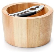 Continente C3091 - Ciotola per noci con schiaccianoci 19x11,5 cm gomma fico