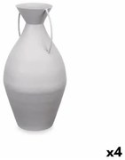 Vaso Grigio Acciaio 22 x 43 x 22 cm (4 Unità)