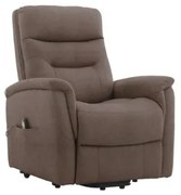 Poltrona Recliner Soft Due Motori Tessuto Marrone