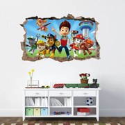 Adesivo murale decorativo con la squadra dei cuccioli XL 115x75cm