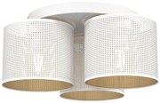 Lampadario a plafone LOFT SHADE 3xE27/60W/230V bianco/oro
