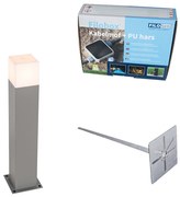 Lampada da esterno 50 cm grigia con picchetto a terra e manicotto per cavi - Denmark