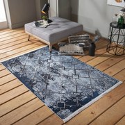 Fenomenale tappeto in stile scandinavo con decorazioni blu Larghezza: 80 cm | Lunghezza: 150 cm