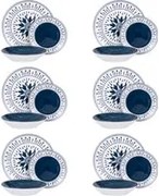 Servizio 18 piatti porcellana Mistral blu