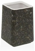 Portaspazzolini da Denti Versa Nero Ceramica Plastica 7 x 10 x 7 cm