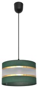 Lampadario a sospensione con filo HELEN 1xE27/15W/230V diametro 25 cm verde/oro