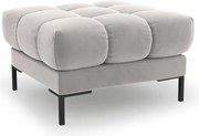Pouf Bali in velluto con gambe nere - L60cm