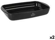 Pirofila da Forno Santa Clara Vetro Borosilicato Rettangolare 33 x 20 x 13 cm (2 Unità)