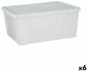 Scatola portaoggetti con coperchio Stefanplast Elegance Bianco Plastica 29 x 17 x 39 cm (6 Unità)