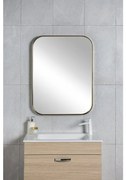 Specchio Kende rettangolare in alluminio oro 80 x 60 cm
