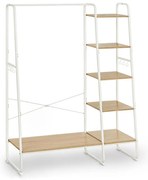 Appendiabiti da terra LINEA bianco/marrone