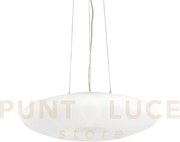 Glory sospensione in vetro bianco 3 luci attacco e27 d.40cm