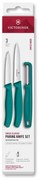 Victorinox - Set di coltelli da cucina SWISS CLASSIC, 3 pezzi con pelapatate, turchese