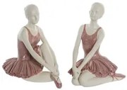 Statua Decorativa DKD Home Decor Romantico Ballerina Classica 16 x 11 x 17 cm (2 Unità)